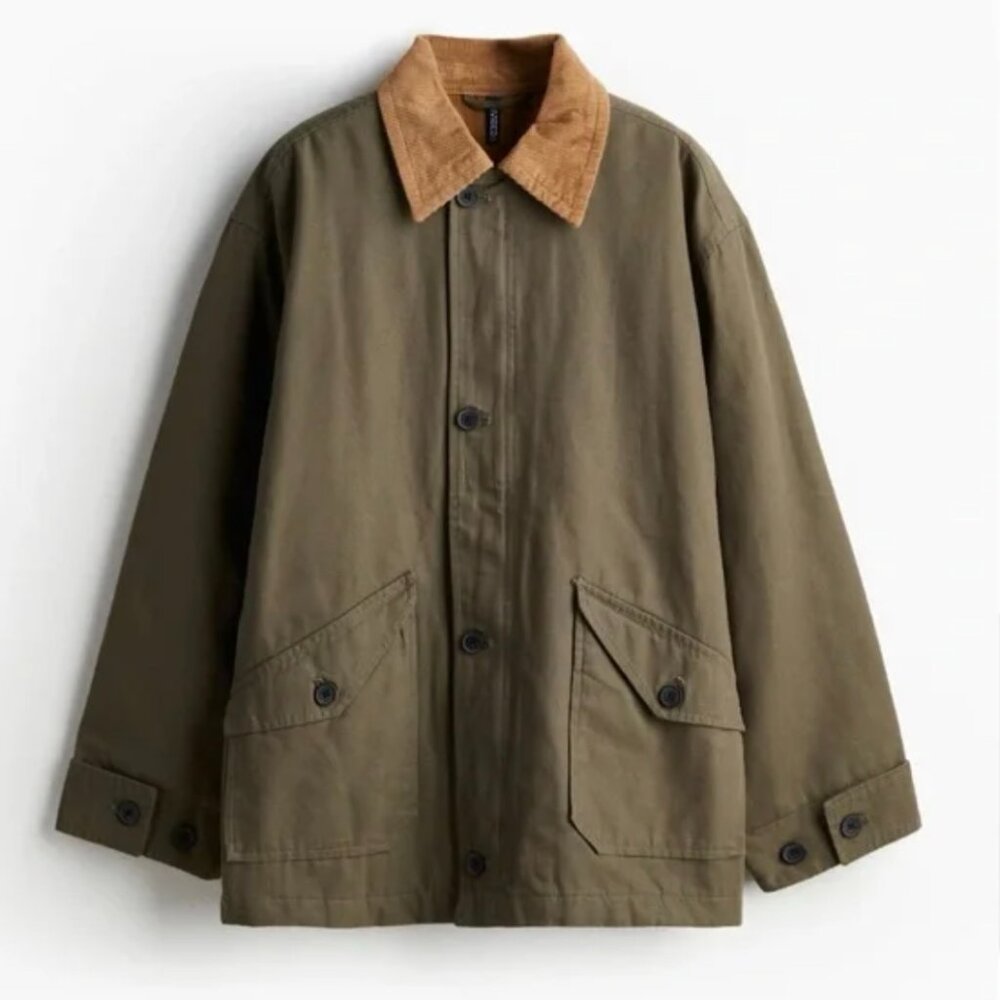 H&M Khaki Barn Jacket (M)